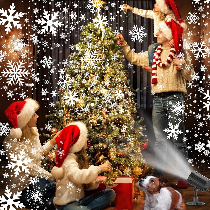 GUSODOR Christmas Projector Lights Outdoor, Dynamic Snowflake Projector IP65 Waterproof Snow Projection Lights for Indoor Outdoor Christmas Decoration, Holiday, Wedding, Yard Decor - Image 4